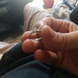 925 Sliver Ring With A 1.5 Kart UDLGD Diamond 