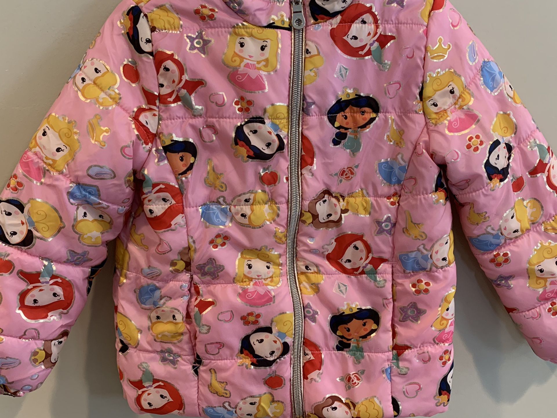 Disney Princesses Puffer Jacket Toddler Girl 4T