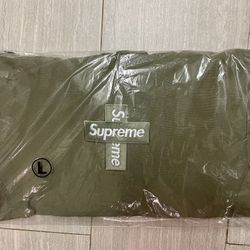 Supreme Cross Box Logo Hoodie Olive Size Large