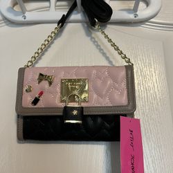 Betsey Johnson Pin Wallet On A String Crossbody