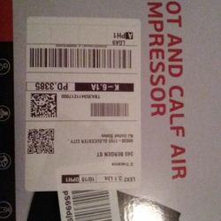 Foot and calf compressor. Brand new never used