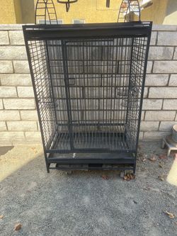 Rod iron bird cage