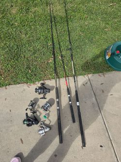 Fishing reels and rods