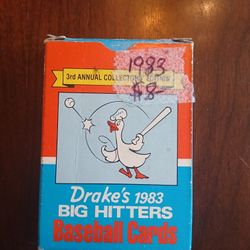 Drake 1983 Big Hitters Baseball Cards Little Box