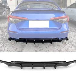 22-24 Honda Civic F-Style Rear Bumper Diffuser Gloss Black