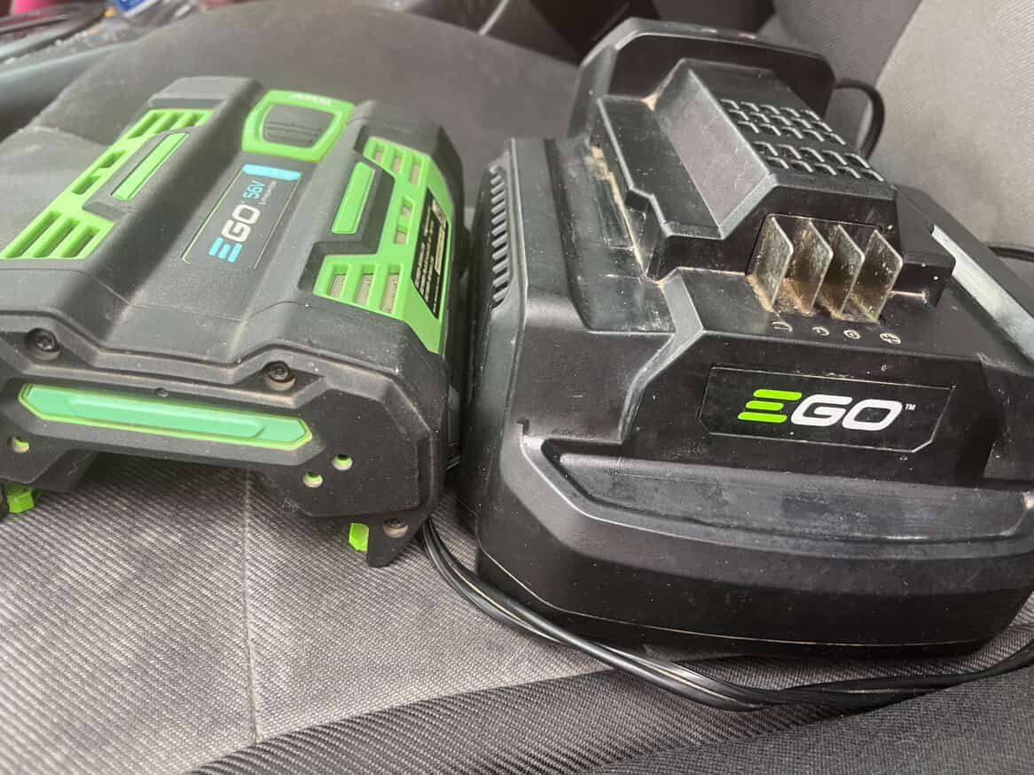 EGO BATTERY AND CHARGER 