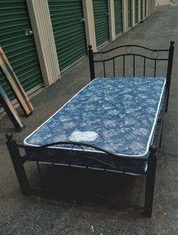 TWIN BED FRAME WITH MATTRESS