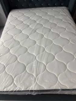 White Quilted Queen Mattress Still in Plastic