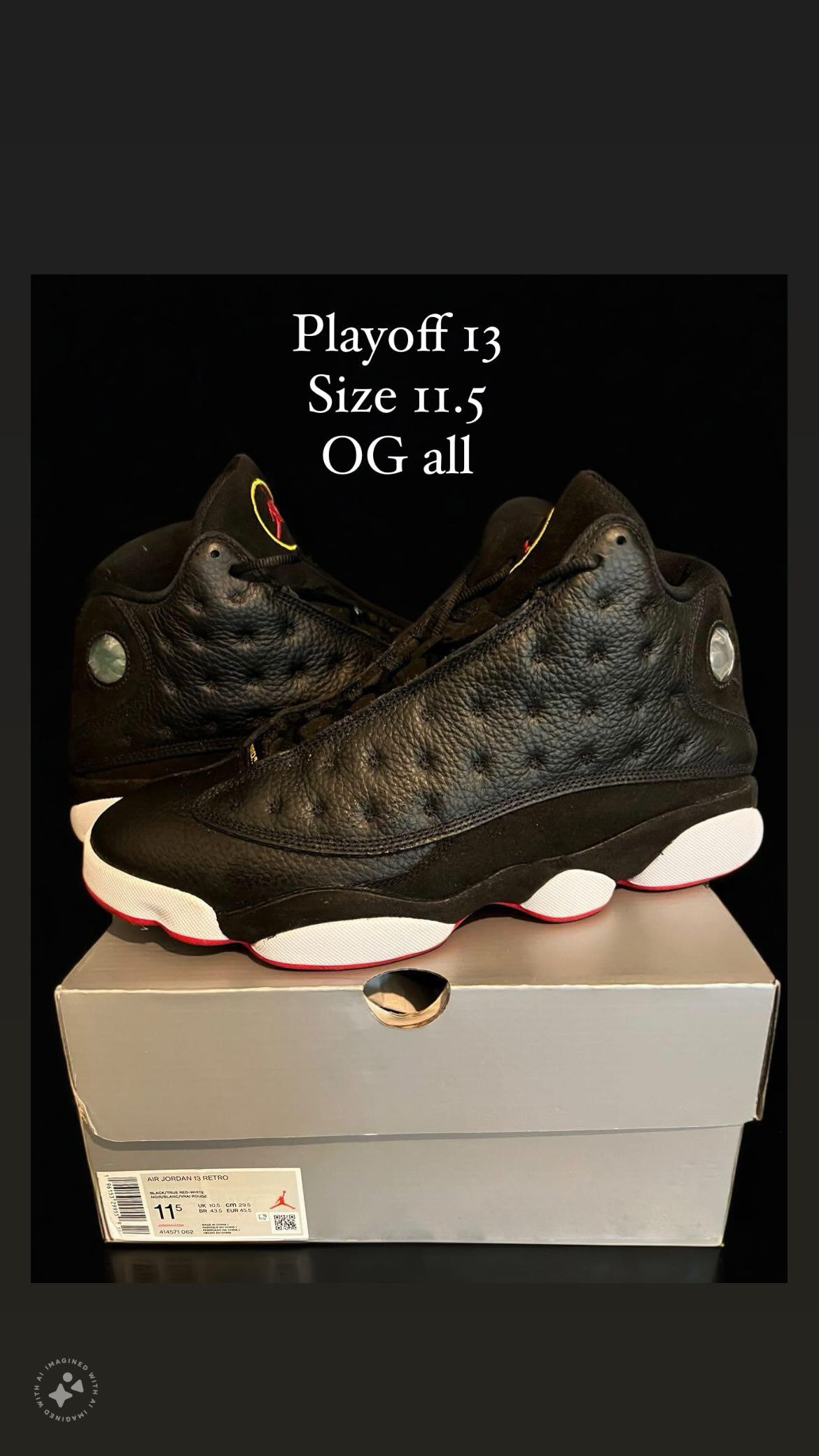 Nike Air Jordan Retro 13 Playoff Size 11.5