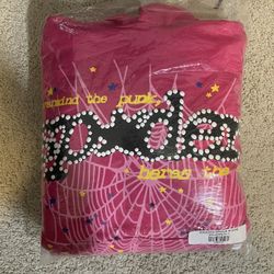 Sp5der Pink Punk V2 Hoodie *authentic* Size medium 