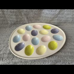 Easter Colorful Deviled Egg Platter