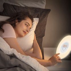 Alarm Clock FM Radio Bedside Lamp LED Wake up Light touch Control