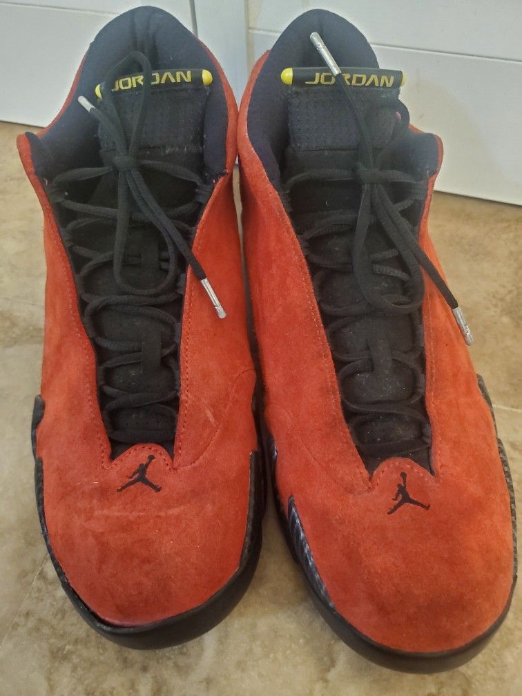 Air Jordan XIV Ferrari Red Suede Size 14