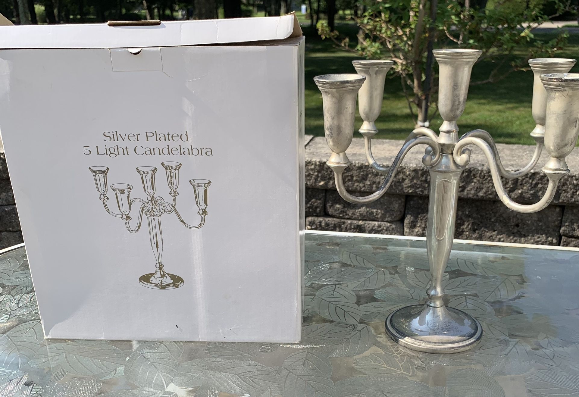 Silver Plated 5 Branch candelabra