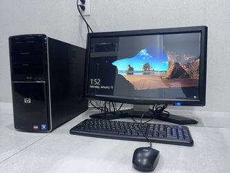 HP Pavilion Desktop PC Bundle w/ 23" Acer Monitor - Quad-Core, Non Hard drive 