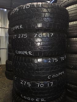 LT275/70R17 COOPER $380 CASH PRICE