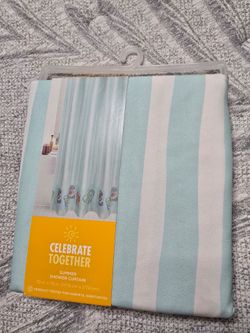 New Flip flops Stripped Shower Curtain 70"x 70"