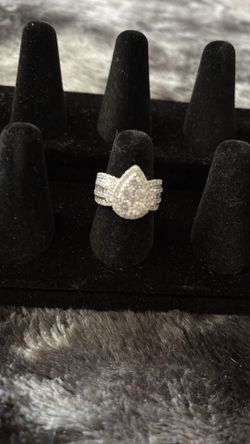 10k white gold diamond ring 2cttw size 6