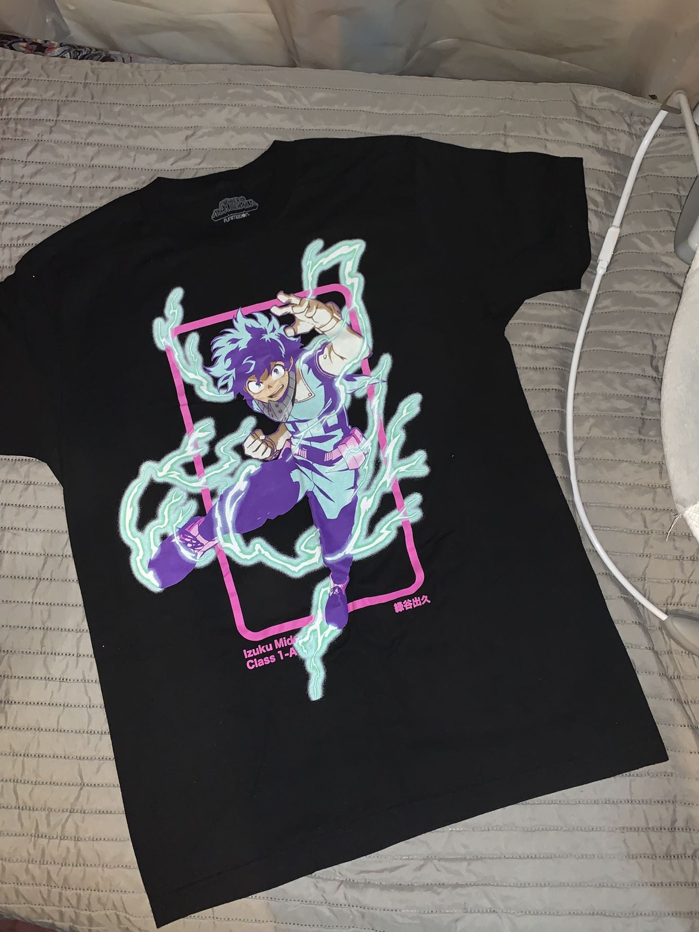 MYHERO ACADEMIA Black Graphic T-Shirt with Anime Design