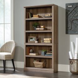 Sauder 420173.  5-Shelf Bookcase, Salt Oak Finish