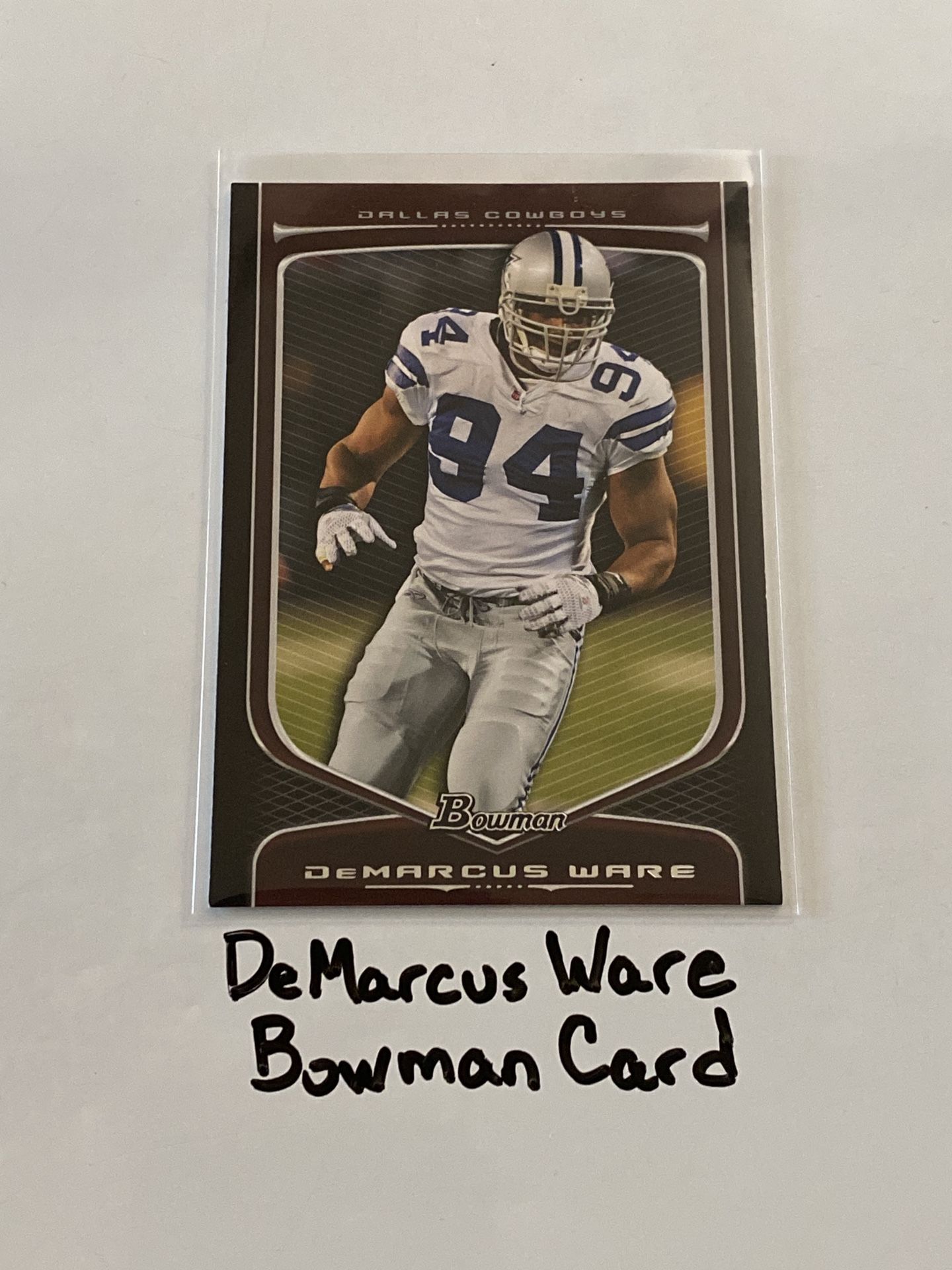 DeMarcus Ware Dallas Cowboys Hall of Fame LB Bowman Card.