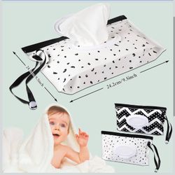 New: 2 pack refillable, reusable baby wipe dispenser