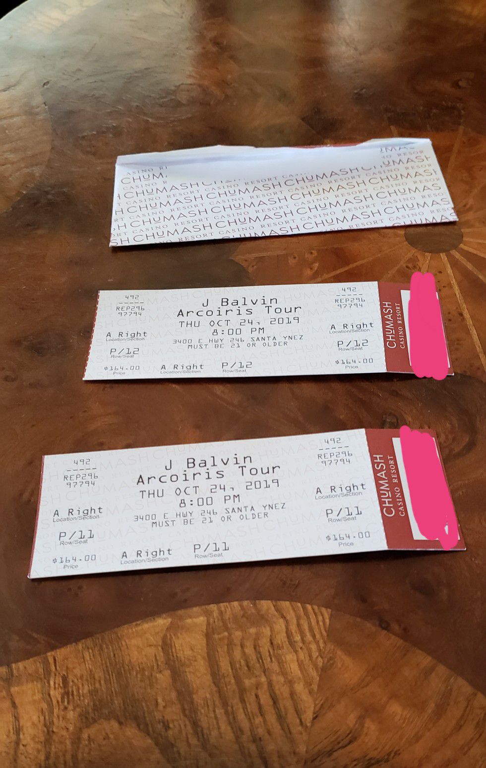 2 J Balvin Tickets for sale.. Concert will be at Chumash Casino October 24