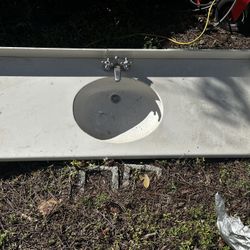 Corian sink and top double wide