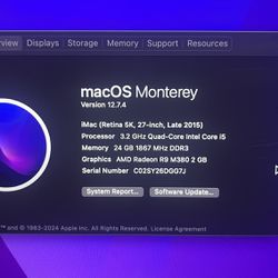 iMac (Retina 5K, 27-inch, Late 2015)   - 1TB