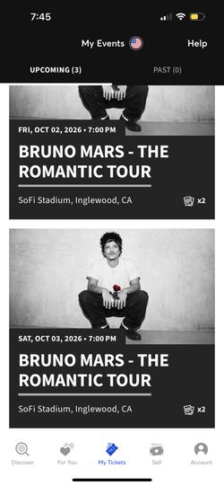 Bruno Mars Floor Seats