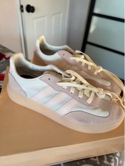 Pink and White Adidas Sneakers