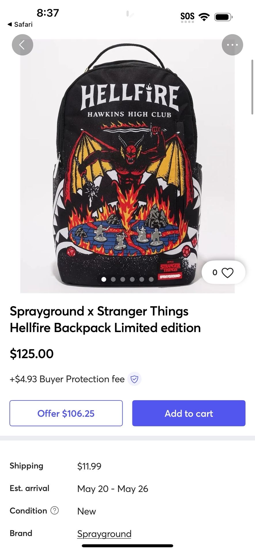 Sprayground Backpack Limited edition