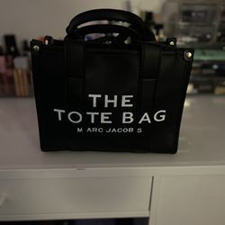 Marc Jacobs Black Leather Mini Tote Bag
