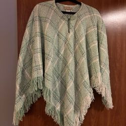 Vintage Boyne Valley Weaver’s Shaw Poncho Sweater 