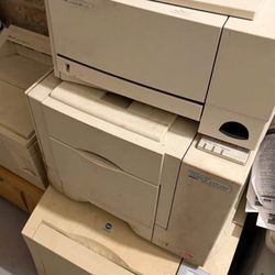 HP Laserjet, Okidata, Minolta, Konica - Color laser / ink Printers - LOT OF 12 - READ