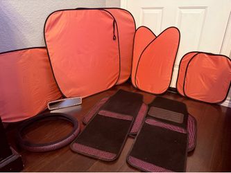 Black & Pink Universal Car Seat Covers – Full Set