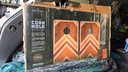 Corn hole  game made of wood