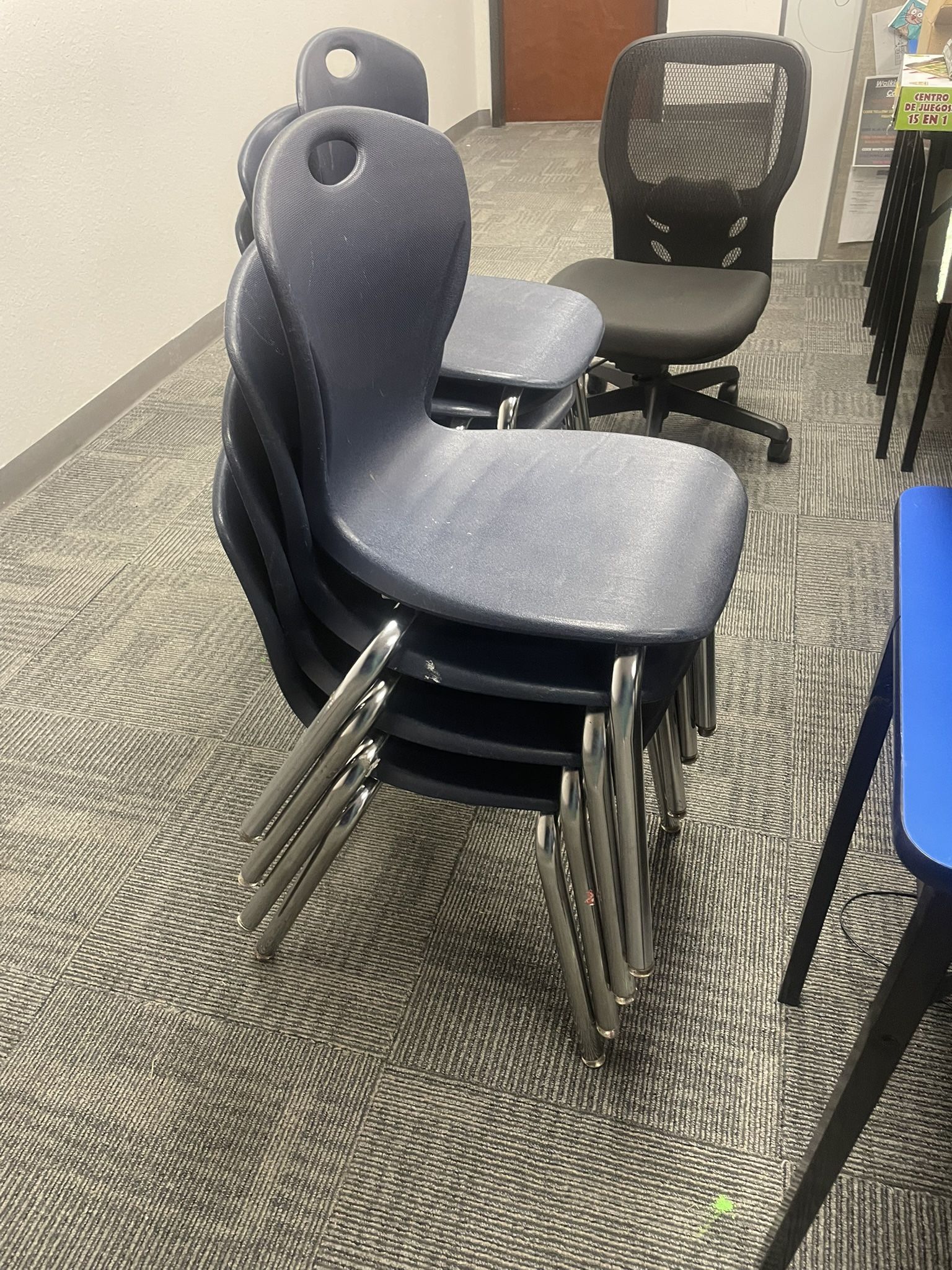 Plastic school chairs