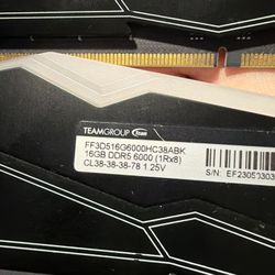 T-Force Delta 16GB DDR5 6000 1Rx8 FF3D516G6000HC38ABK (x2)