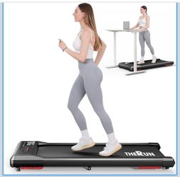 THERUN Walking Pad, Portable Mini Treadmill for Home/Office, 2.5HP Walking Pad Treadmill with with 300 lbs Weight Capacity Remote Control LED Display