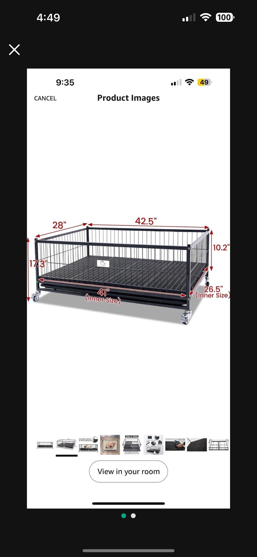 Kennel With Tray And Removable Lift