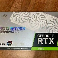 ASUS ROG Strix NVIDIA GeForce RTX 3090 White OC Edition Gaming Graphics Card

