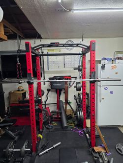 ETHOS Power Rack / Squat Rack w/ Pulley System, Landmine & Attachments