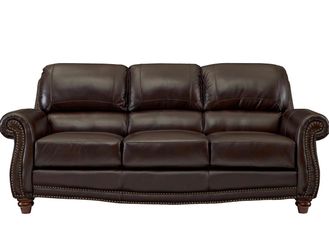 Carter Top Grain Italian Leather Sofa, Loveseat, Chairs, Brown