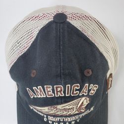 America’s First Indian Motorcycle Company Trucker Hat Snapback Mesh Cap Brown Jordan 