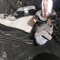 Charles David Wedge Black  Elastic Shoes