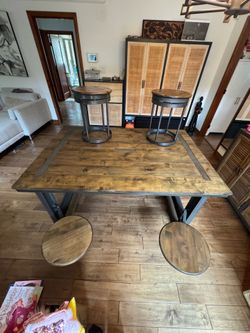 Worldw Market Galvin Dinner Table + Stools