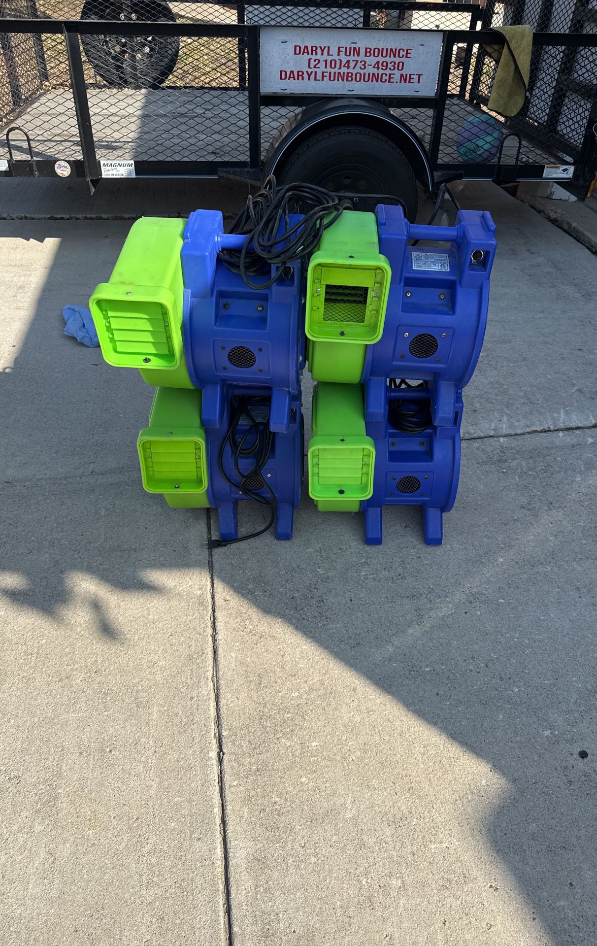 Moon bounce blowers