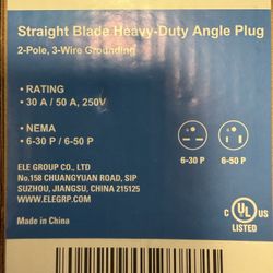 ELEGRP 50 Amp Plug NEMA • 6-30 P / 6-50 P