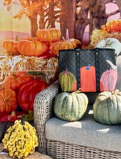 Festive Pumpkin Leather Purse